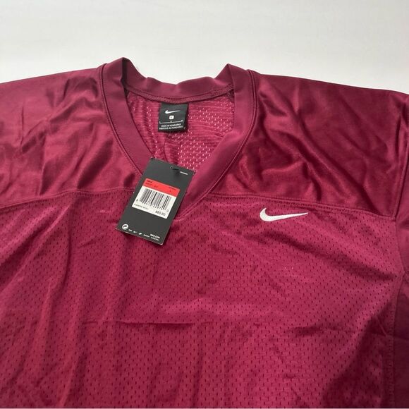 NWT Nike Jersey Men’s Size Large Burgundy Football Practice - Picture 2 of 10